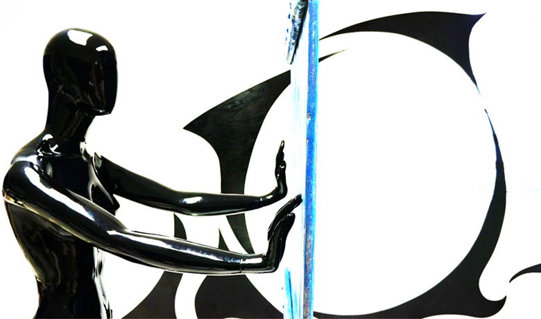 3x2x4m – 2014 - Automotive Paint on FiberGlass and graffiti on wood sculptures